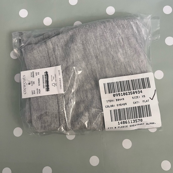 J. Crew Crewcuts Boys fleece sweatpants BB449 Gray XS 4 5 - Picture 4 of 4